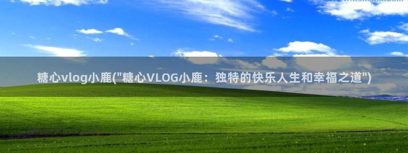 糖心vlgo精品一区二区：糖心vlog小鹿(\