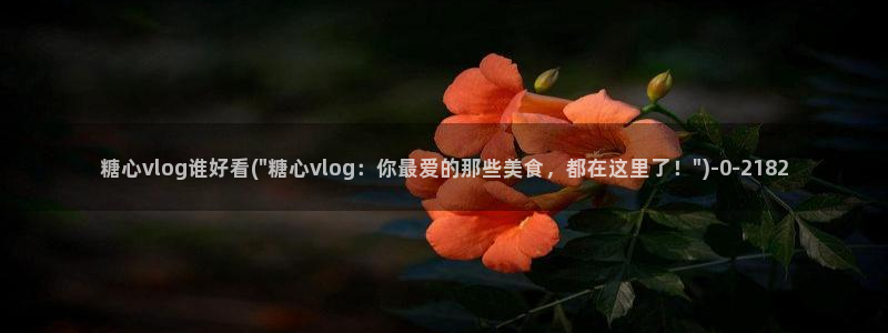 糖心vlog.：糖心vlog谁好看(\